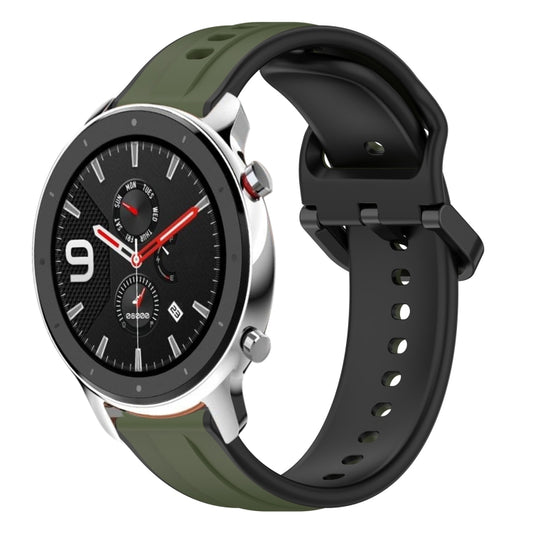 22mm Convex Loop Two-Color Silicone Watch Band