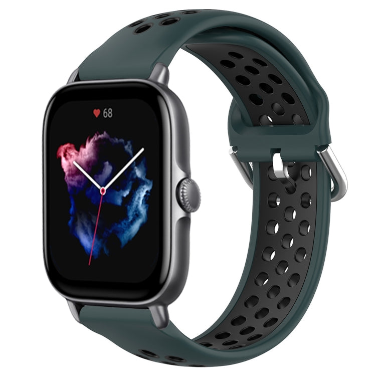 20mm Perforated Breathable Sports Silicone Watch Band