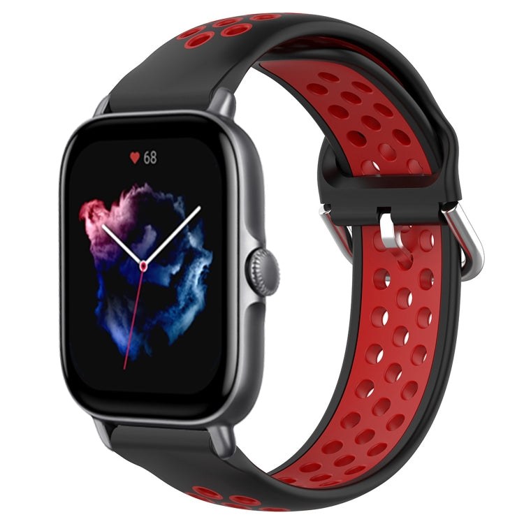 20mm Perforated Breathable Sports Silicone Watch Band