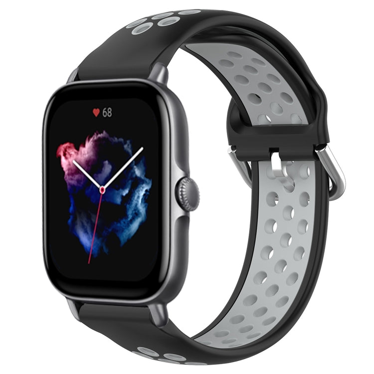 20mm Perforated Breathable Sports Silicone Watch Band
