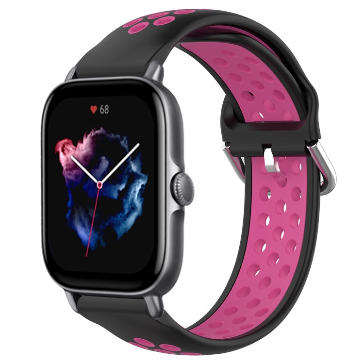 20mm Perforated Breathable Sports Silicone Watch Band