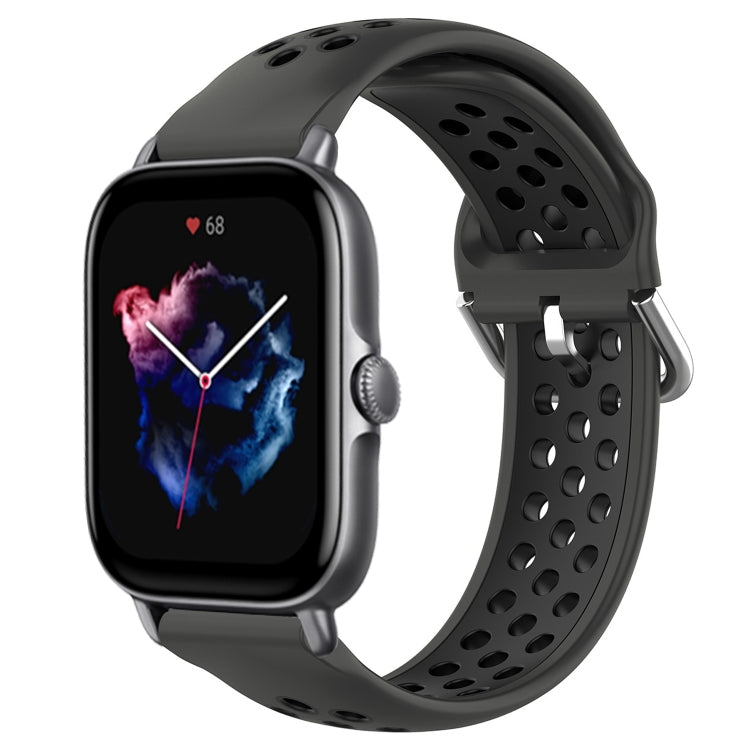 20mm Perforated Breathable Sports Silicone Watch Band