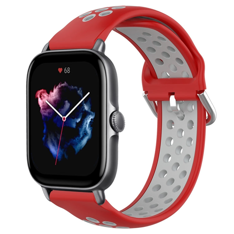 20mm Perforated Breathable Sports Silicone Watch Band
