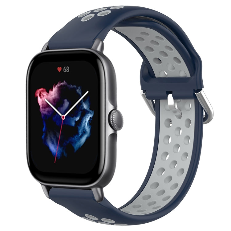 20mm Perforated Breathable Sports Silicone Watch Band