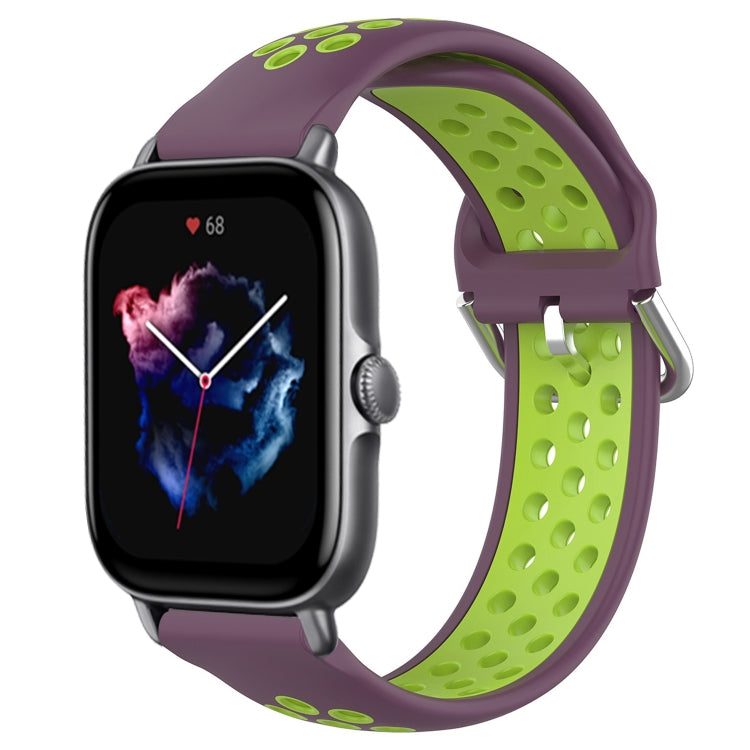 20mm Perforated Breathable Sports Silicone Watch Band