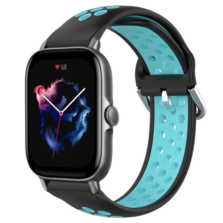 20mm Perforated Breathable Sports Silicone Watch Band