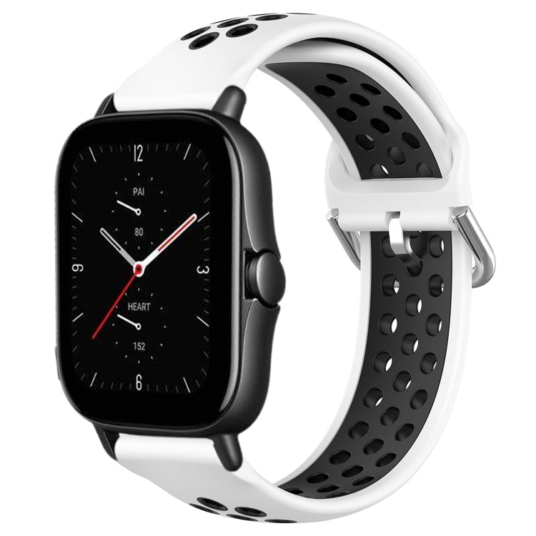 20mm Perforated Breathable Sports Silicone Watch Band