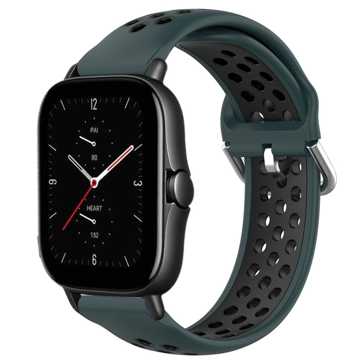 20mm Perforated Breathable Sports Silicone Watch Band