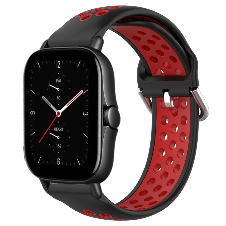 20mm Perforated Breathable Sports Silicone Watch Band