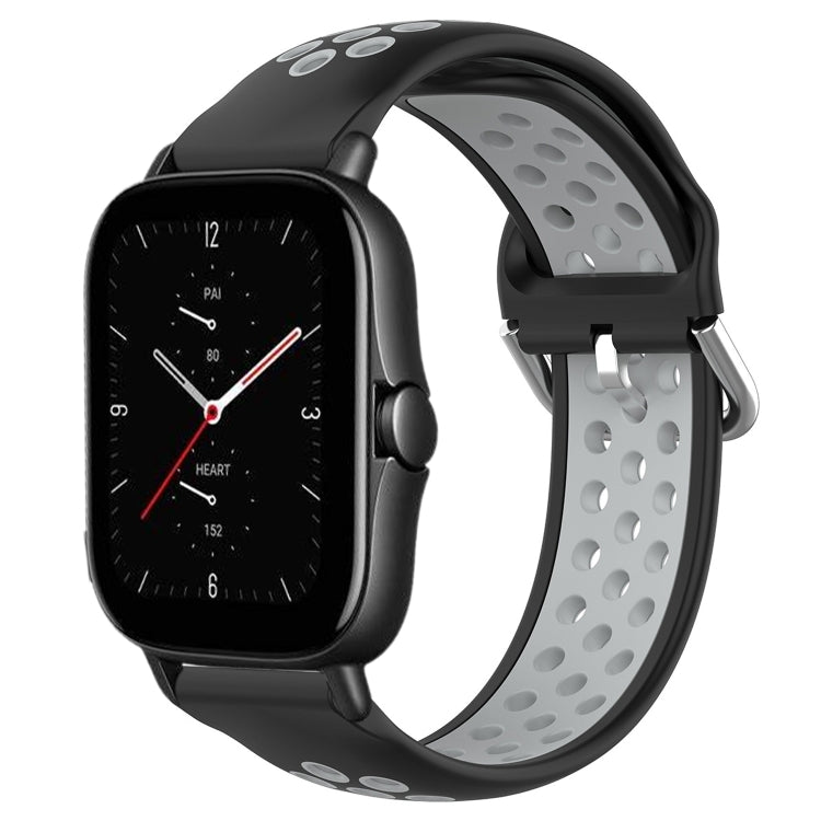 20mm Perforated Breathable Sports Silicone Watch Band
