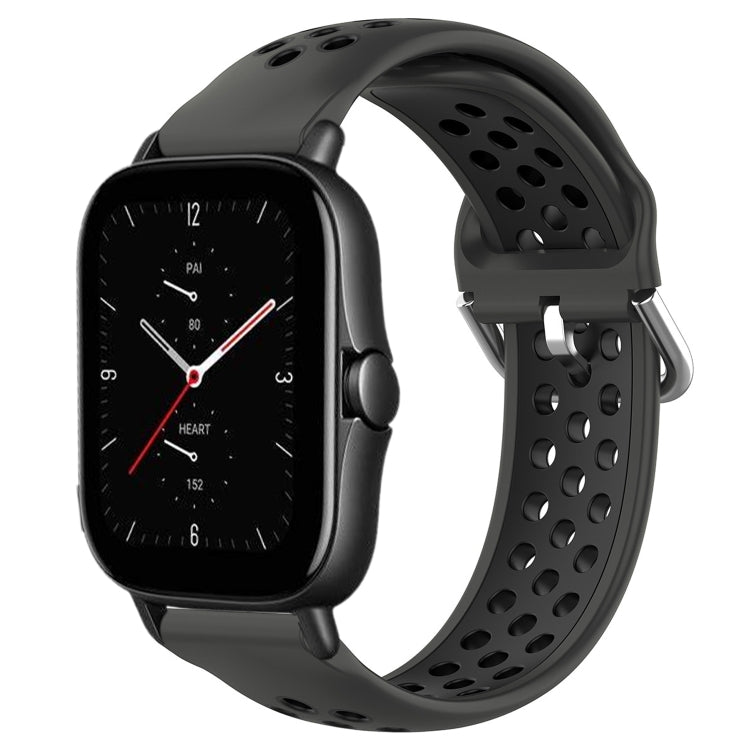 20mm Perforated Breathable Sports Silicone Watch Band