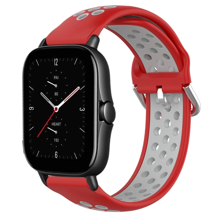 20mm Perforated Breathable Sports Silicone Watch Band