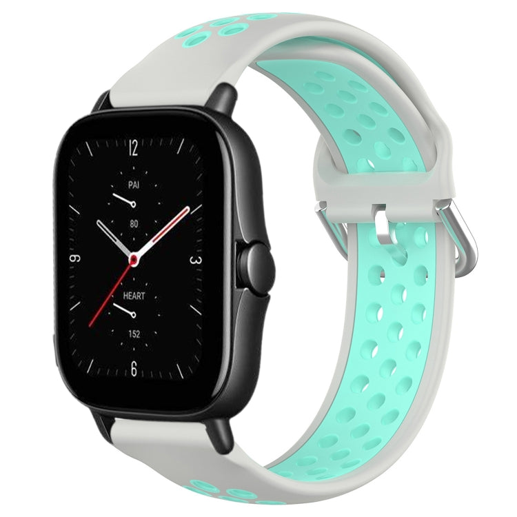 20mm Perforated Breathable Sports Silicone Watch Band