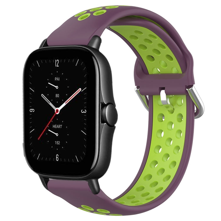 20mm Perforated Breathable Sports Silicone Watch Band