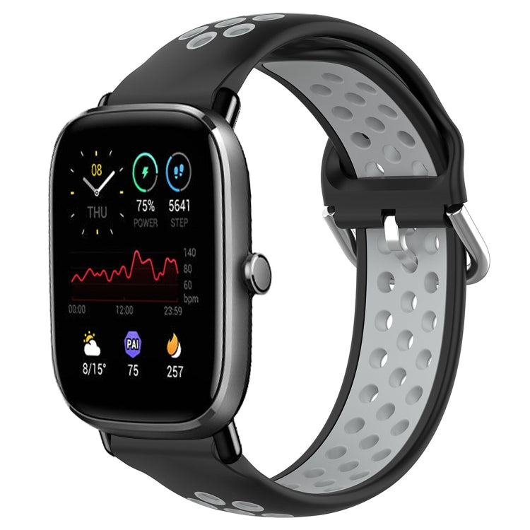 20mm Perforated Breathable Sports Silicone Watch Band