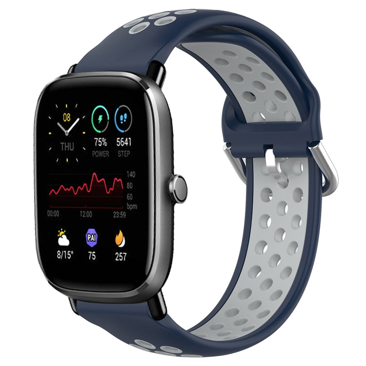 20mm Perforated Breathable Sports Silicone Watch Band