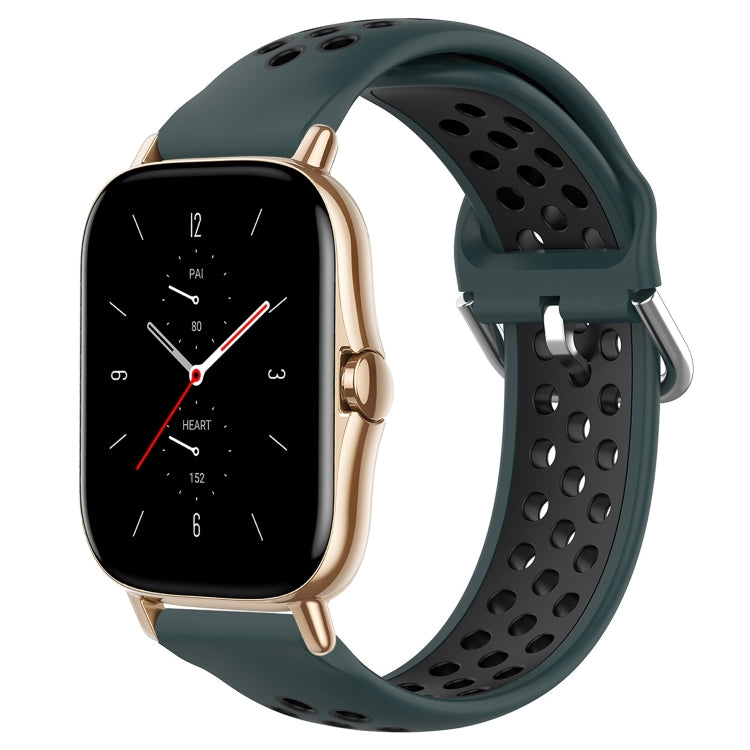 20mm Perforated Breathable Sports Silicone Watch Band