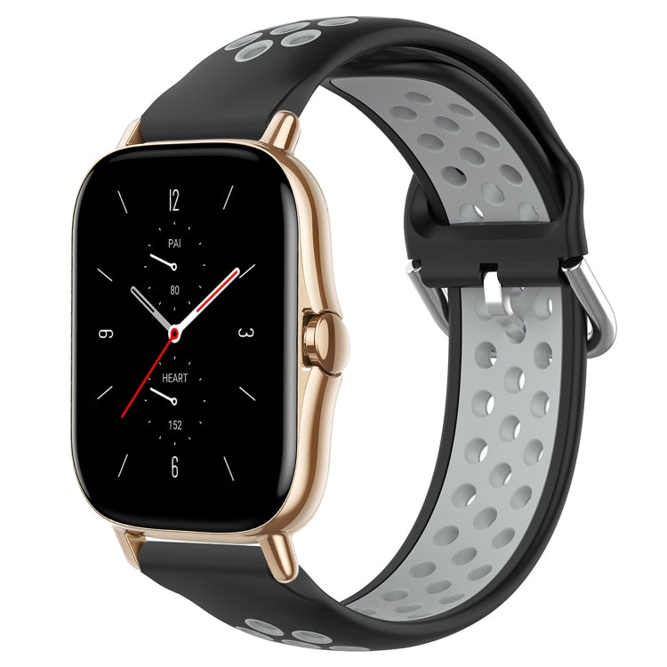20mm Perforated Breathable Sports Silicone Watch Band