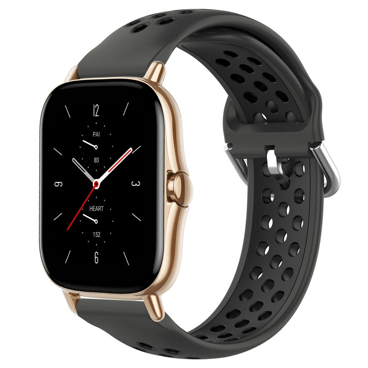 20mm Perforated Breathable Sports Silicone Watch Band