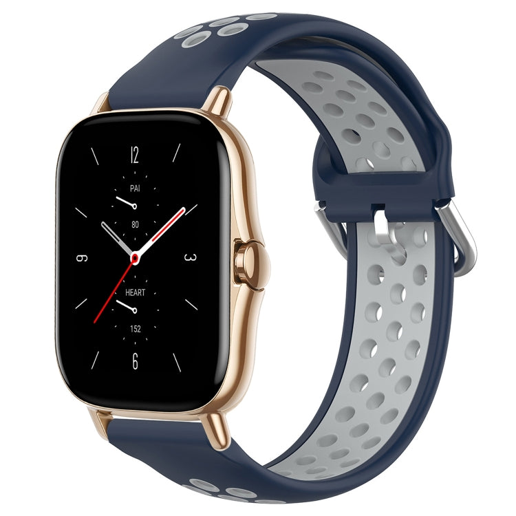 20mm Perforated Breathable Sports Silicone Watch Band