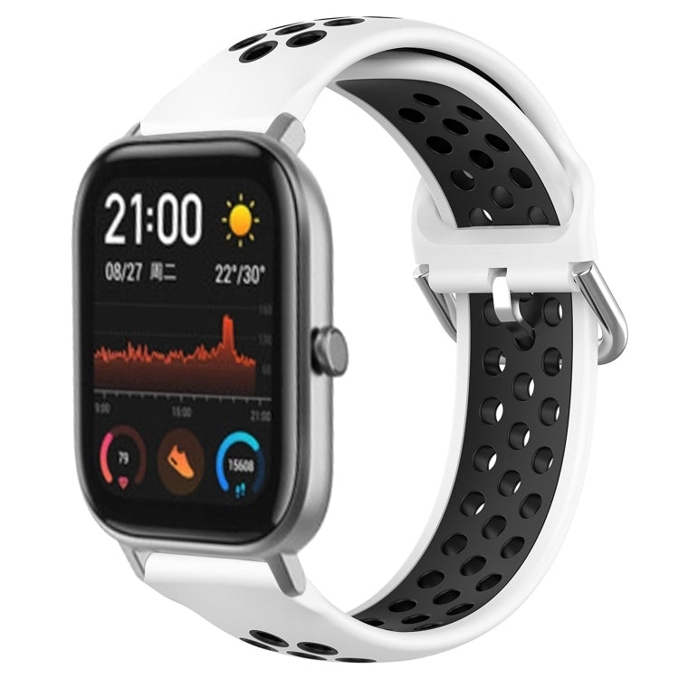 20mm Perforated Breathable Sports Silicone Watch Band