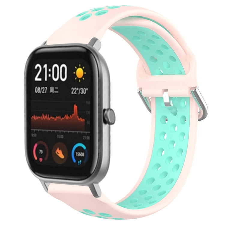 20mm Perforated Breathable Sports Silicone Watch Band