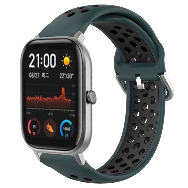 20mm Perforated Breathable Sports Silicone Watch Band
