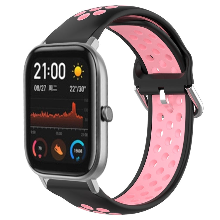 20mm Perforated Breathable Sports Silicone Watch Band