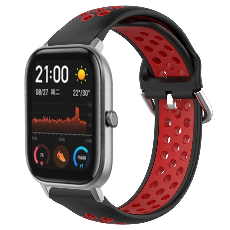 20mm Perforated Breathable Sports Silicone Watch Band