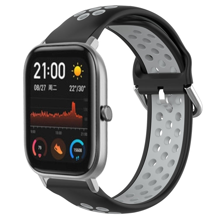 20mm Perforated Breathable Sports Silicone Watch Band