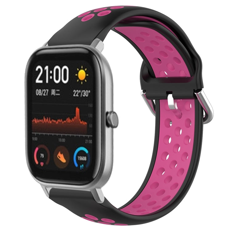 20mm Perforated Breathable Sports Silicone Watch Band