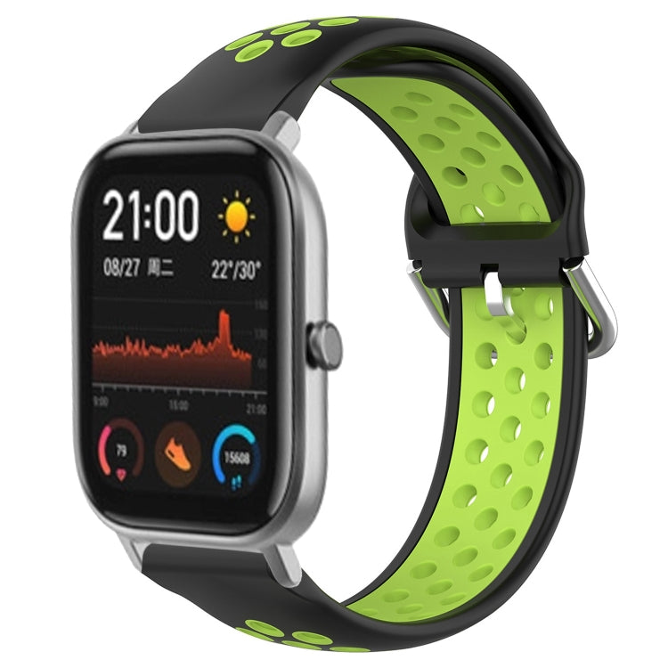 20mm Perforated Breathable Sports Silicone Watch Band