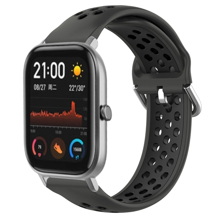 20mm Perforated Breathable Sports Silicone Watch Band