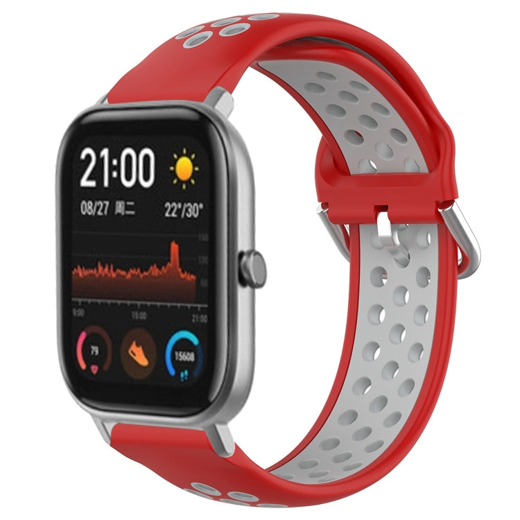 20mm Perforated Breathable Sports Silicone Watch Band
