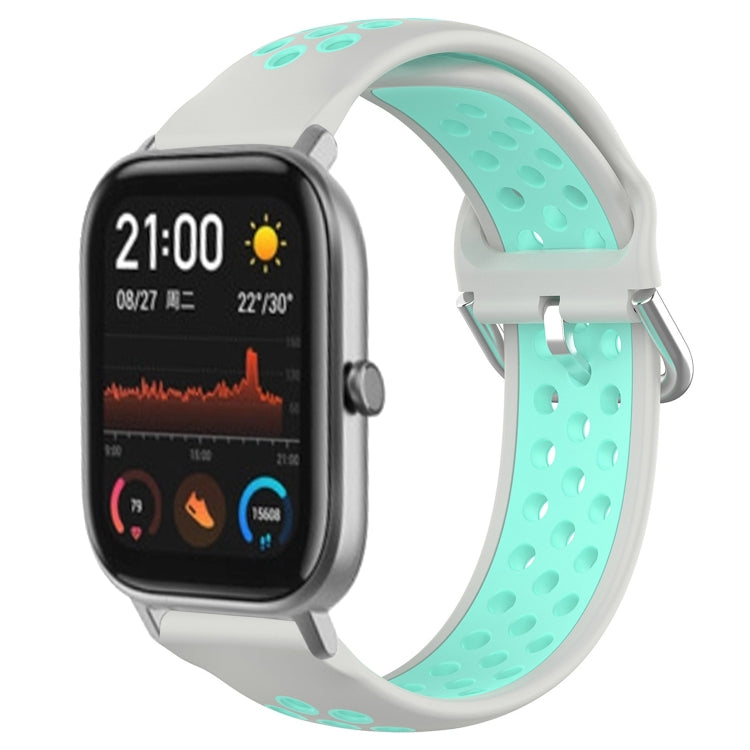 20mm Perforated Breathable Sports Silicone Watch Band