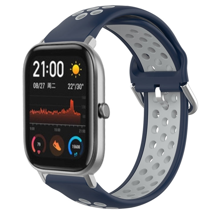 20mm Perforated Breathable Sports Silicone Watch Band