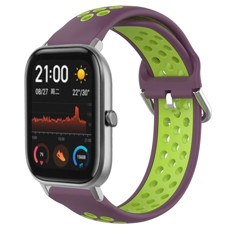 20mm Perforated Breathable Sports Silicone Watch Band