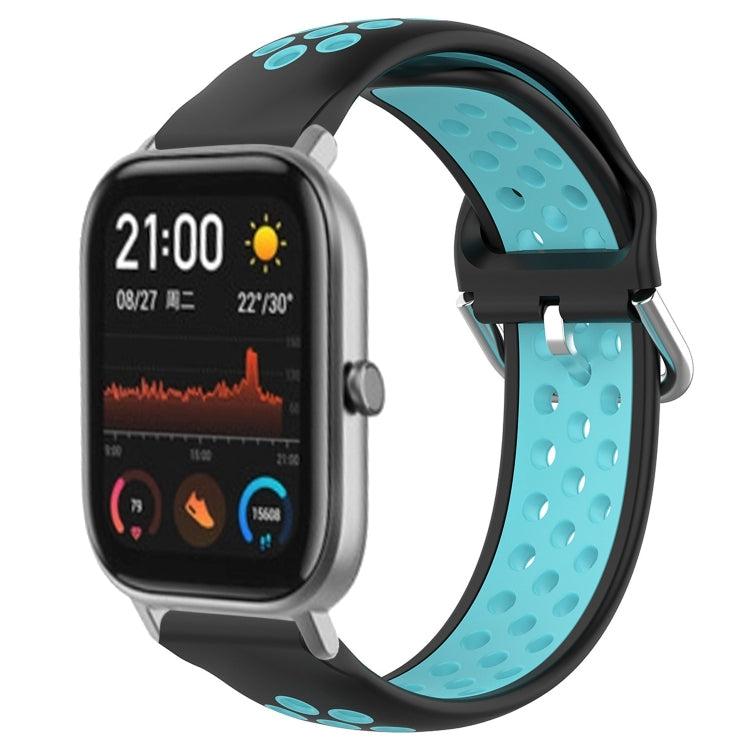 20mm Perforated Breathable Sports Silicone Watch Band