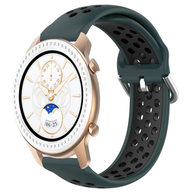 20mm Perforated Breathable Sports Silicone Watch Band
