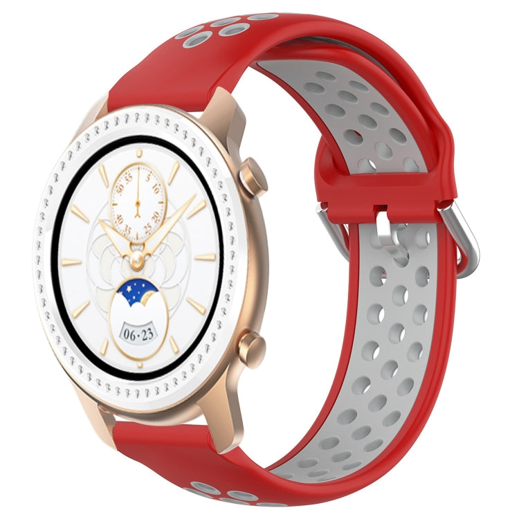 20mm Perforated Breathable Sports Silicone Watch Band