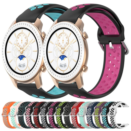 20mm Perforated Breathable Sports Silicone Watch Band