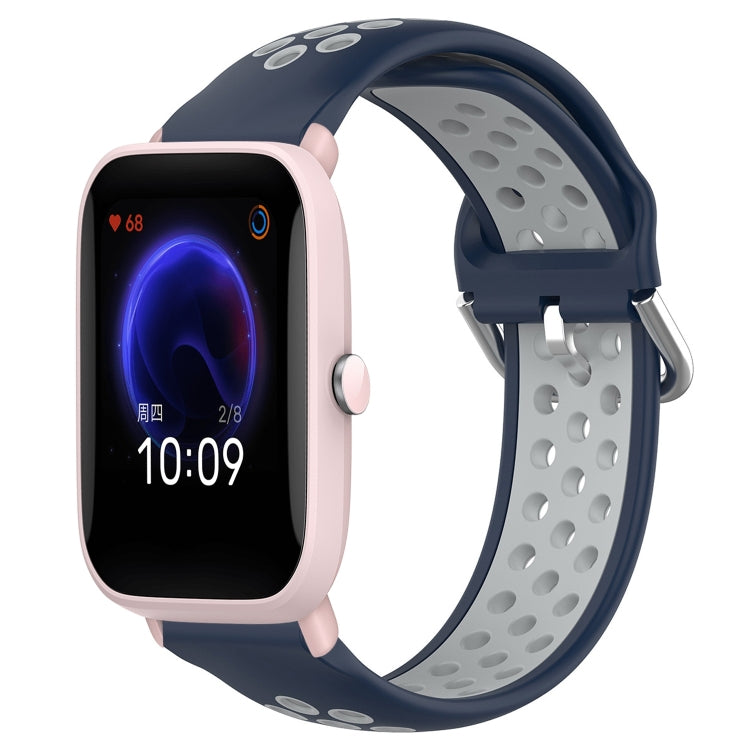 20mm Perforated Breathable Sports Silicone Watch Band