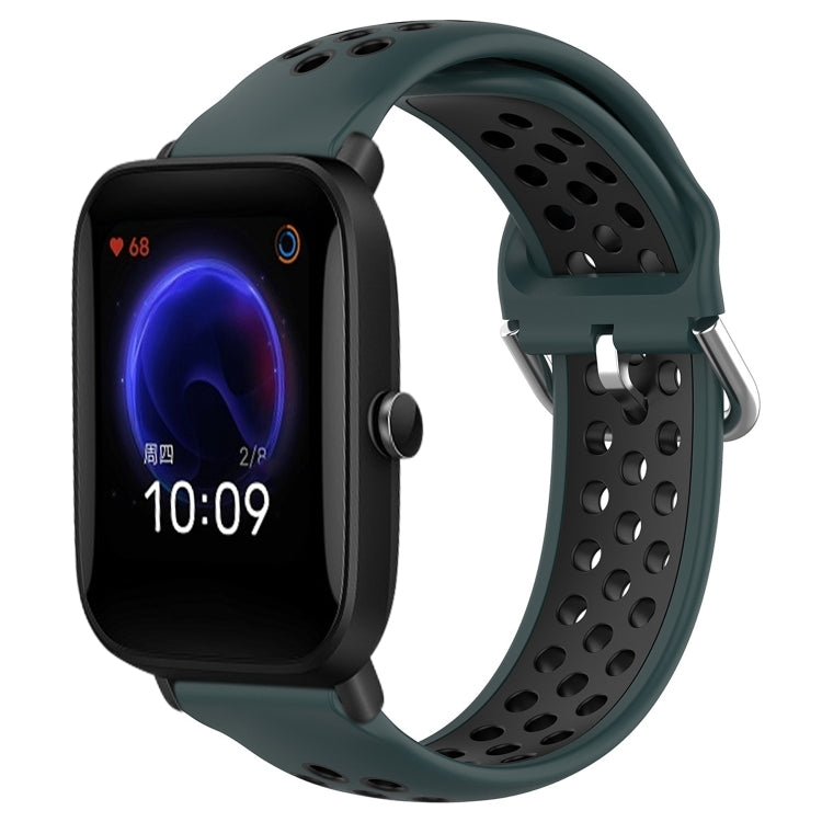 20mm Perforated Breathable Sports Silicone Watch Band