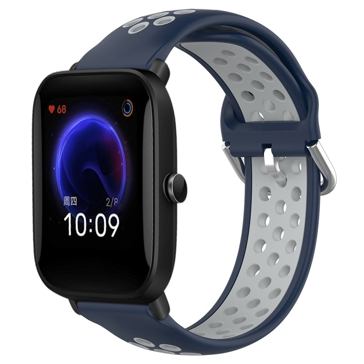 20mm Perforated Breathable Sports Silicone Watch Band