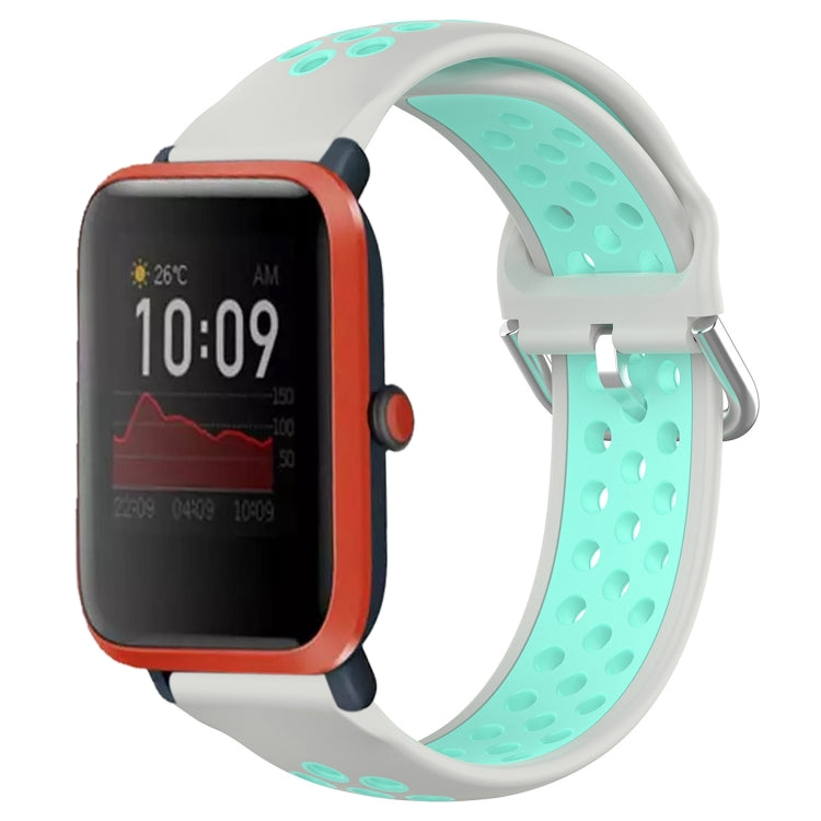 20mm Perforated Breathable Sports Silicone Watch Band