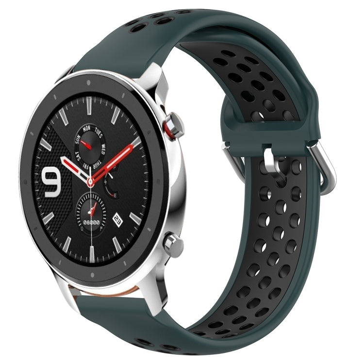 22mm Perforated Breathable Sports Silicone Watch Band