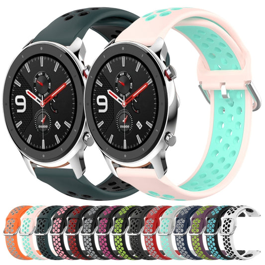 22mm Perforated Breathable Sports Silicone Watch Band