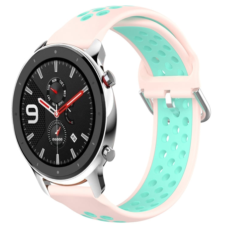 22mm Perforated Breathable Sports Silicone Watch Band