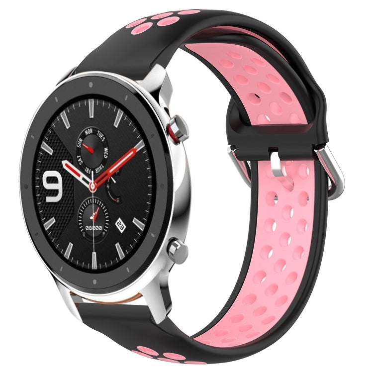 22mm Perforated Breathable Sports Silicone Watch Band