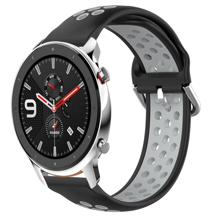 22mm Perforated Breathable Sports Silicone Watch Band